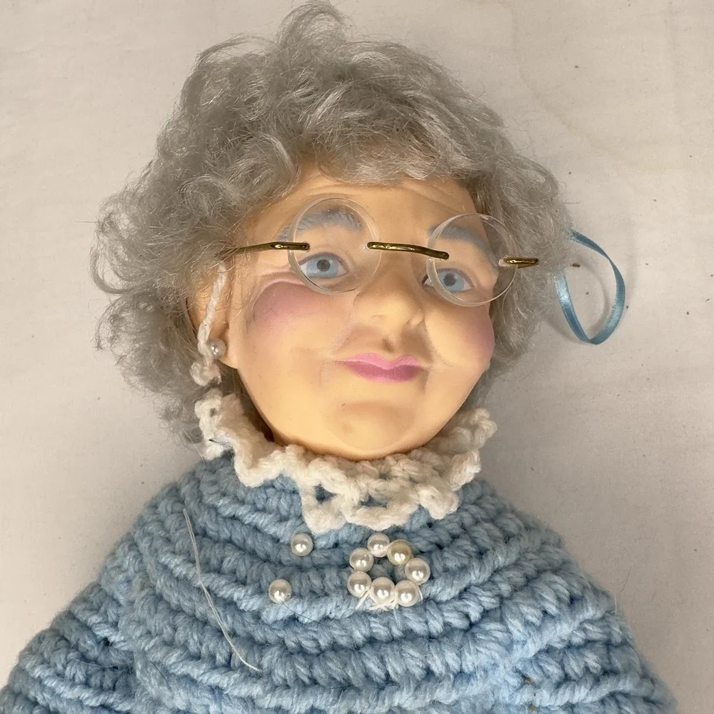 Adorable Grandma Doll Amigurumi Crochet Handmade Character Toy‎